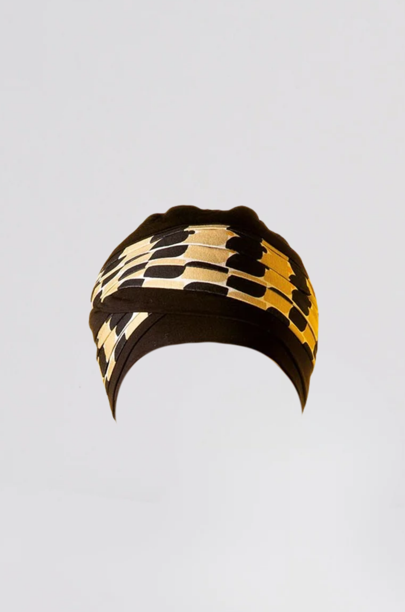 turban doris 1970 (noir+motifs marron) mm paris - Photo 1
