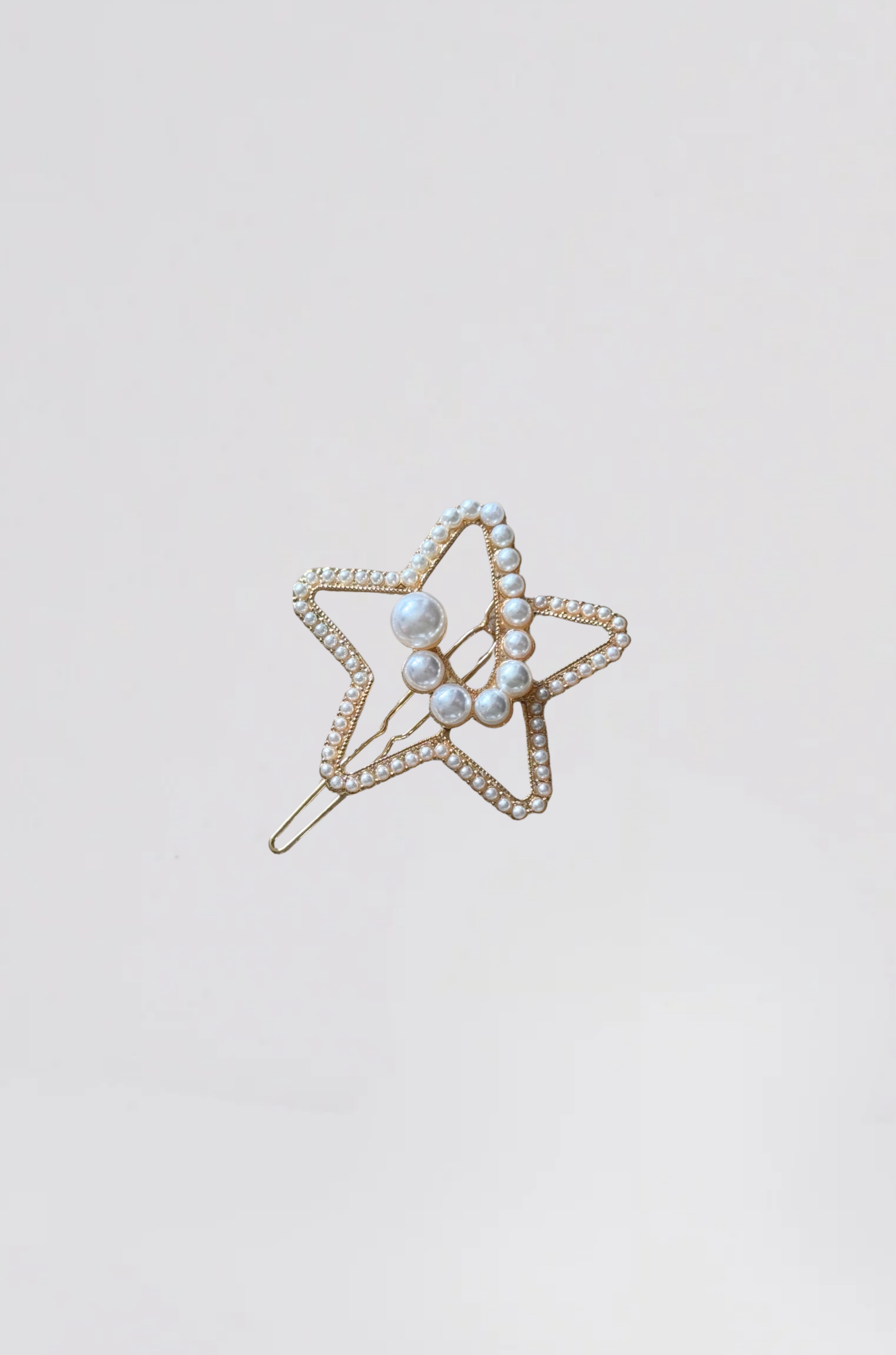 barrette perle strass etoile - Photo 1