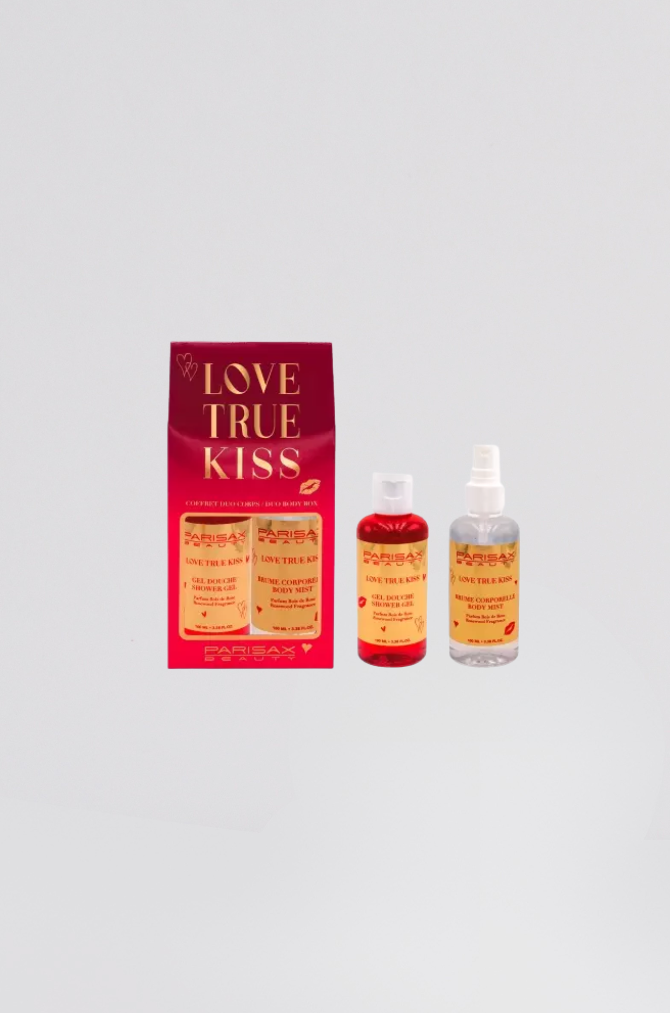 duo gel douche et brume corporelle "love true kiss" - Photo 1
