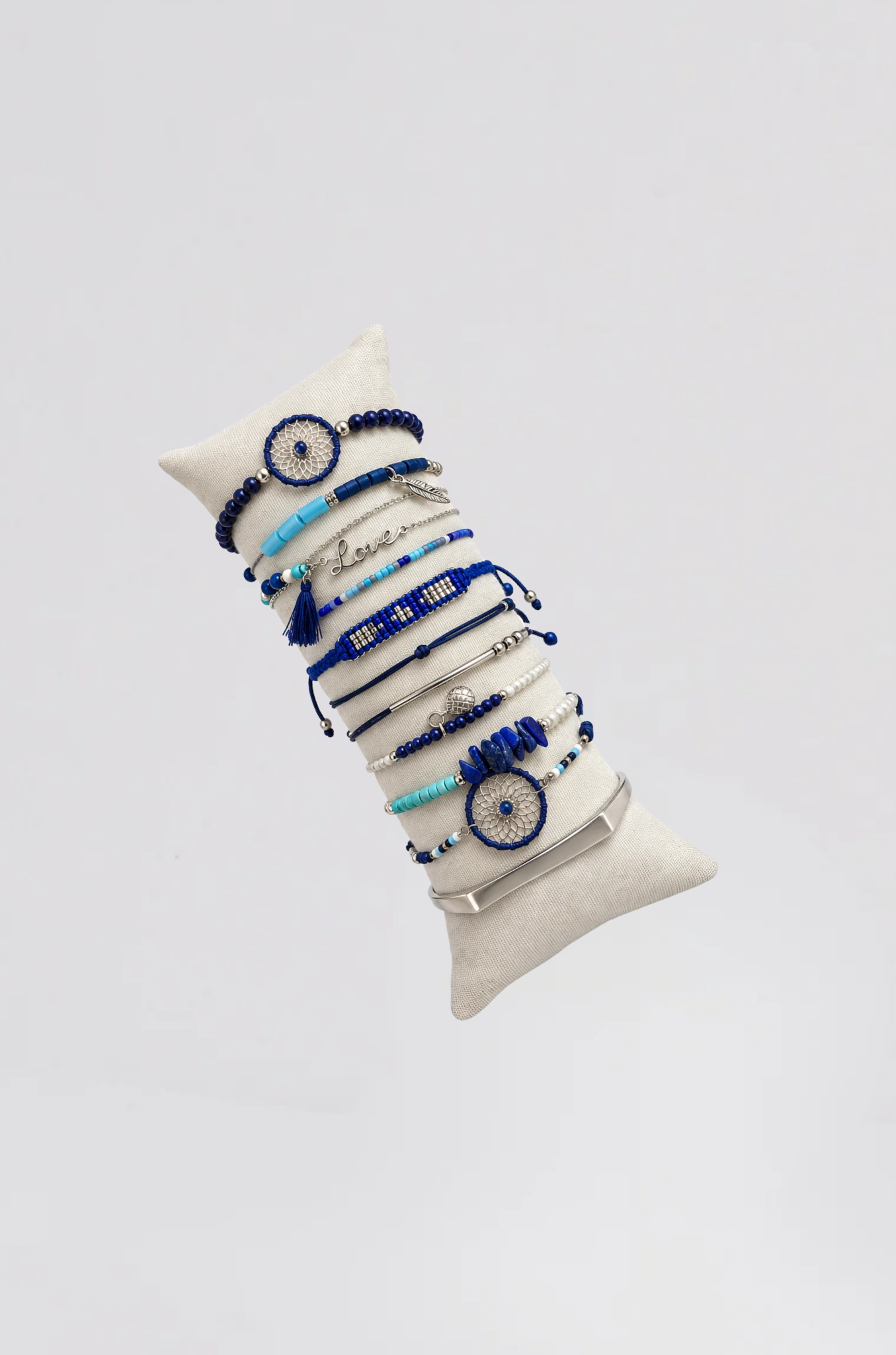 presentoir 12 bracelets bleus/argent 297060 - Photo 1