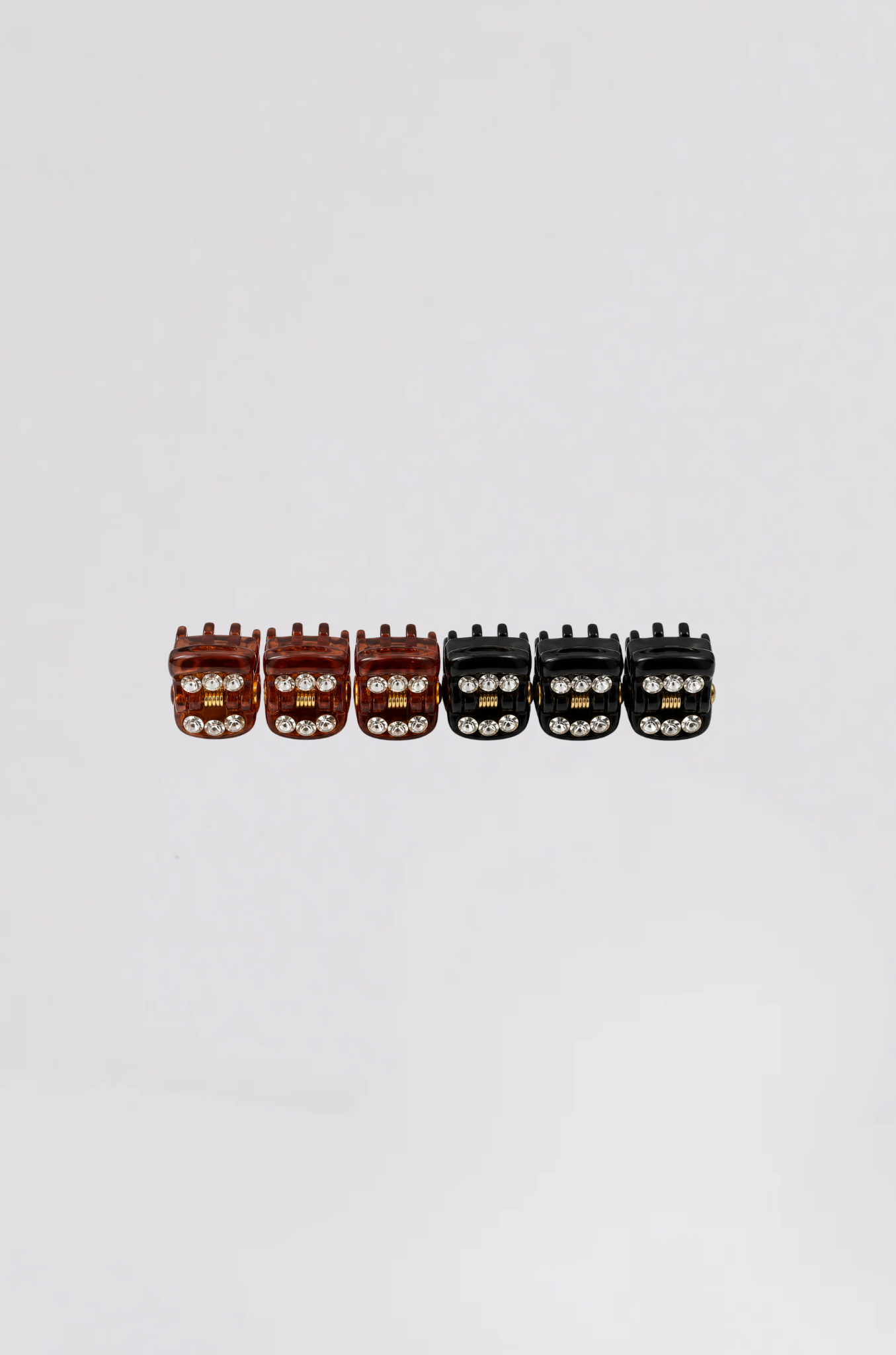 mini pince noir/marron strass (6) 263-812 - Photo 1