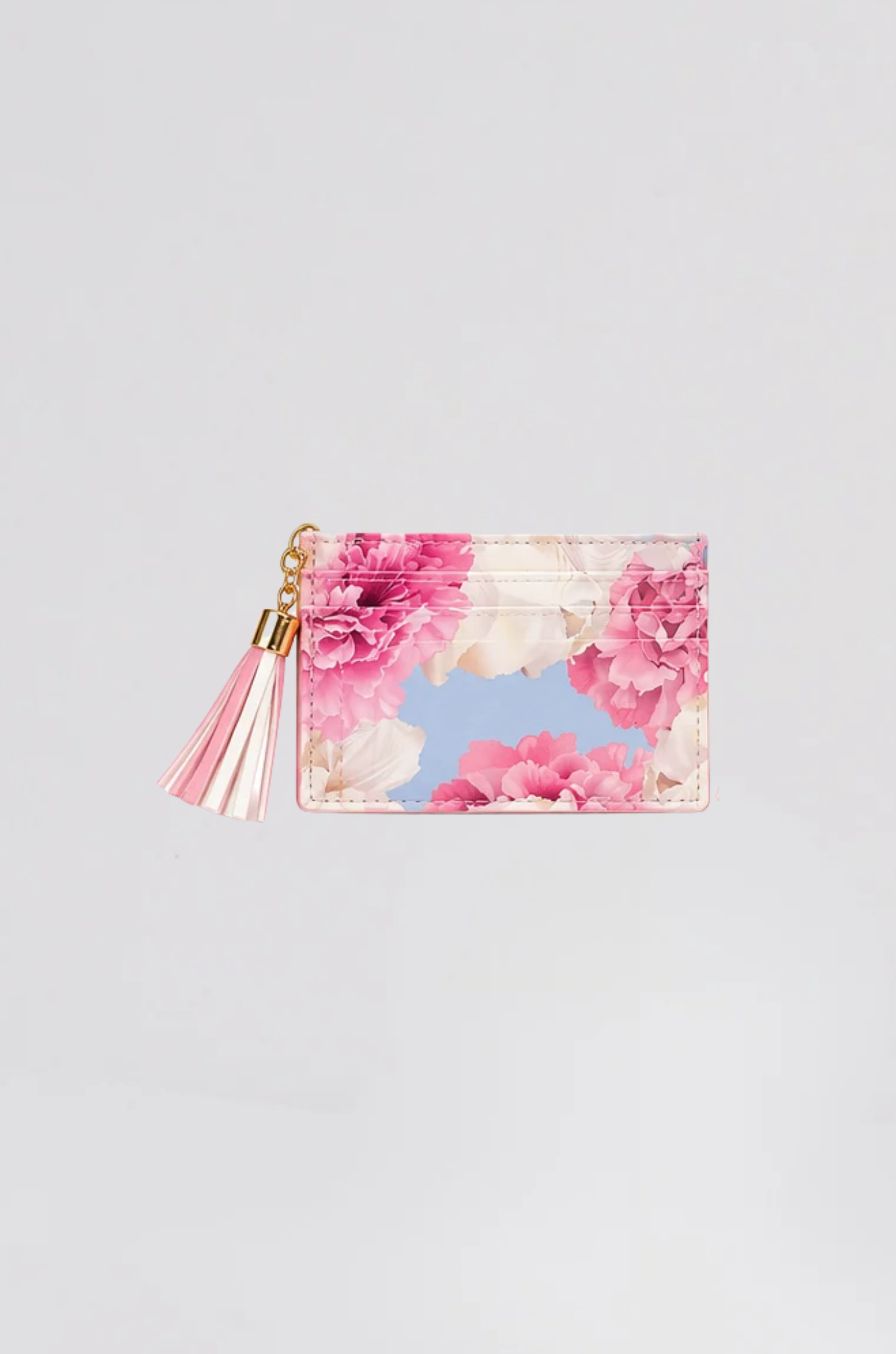 porte carte fleur rose - Photo 1
