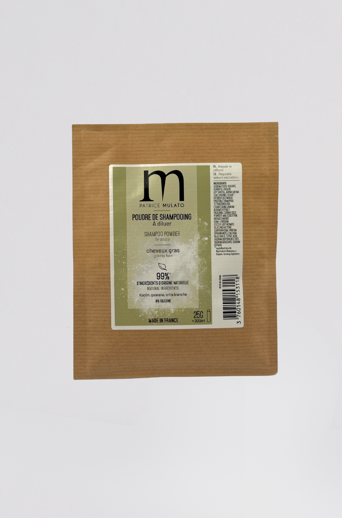 poudre de shampooing chevx gras 25g - Photo 1