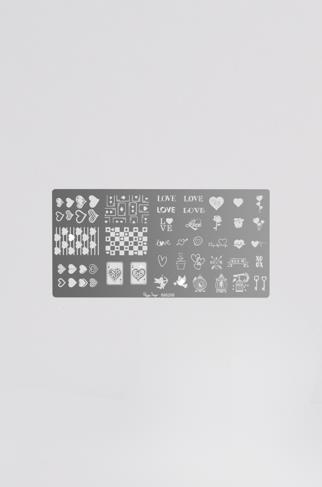 plaque stamping nail art love 898269 - Photo 1