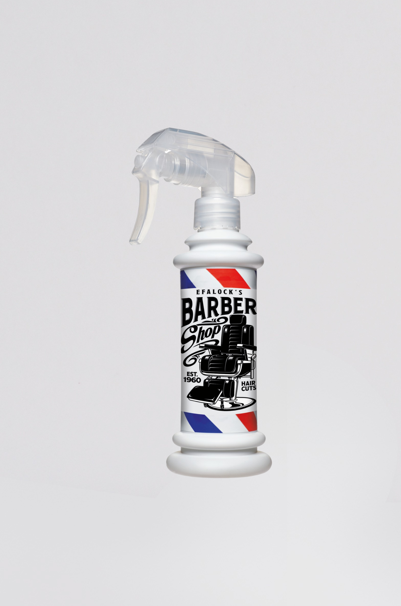 flacon pulverisateur barber 170ml blanc - Photo 1