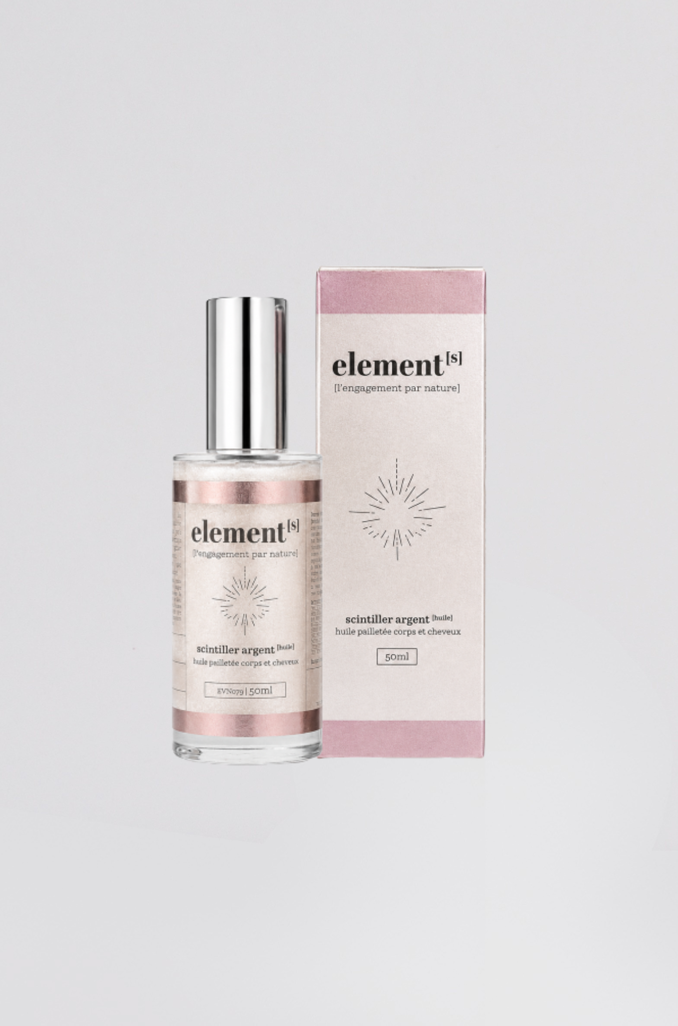 huile pailletee argent corps & cheveux 50ml - Photo 1