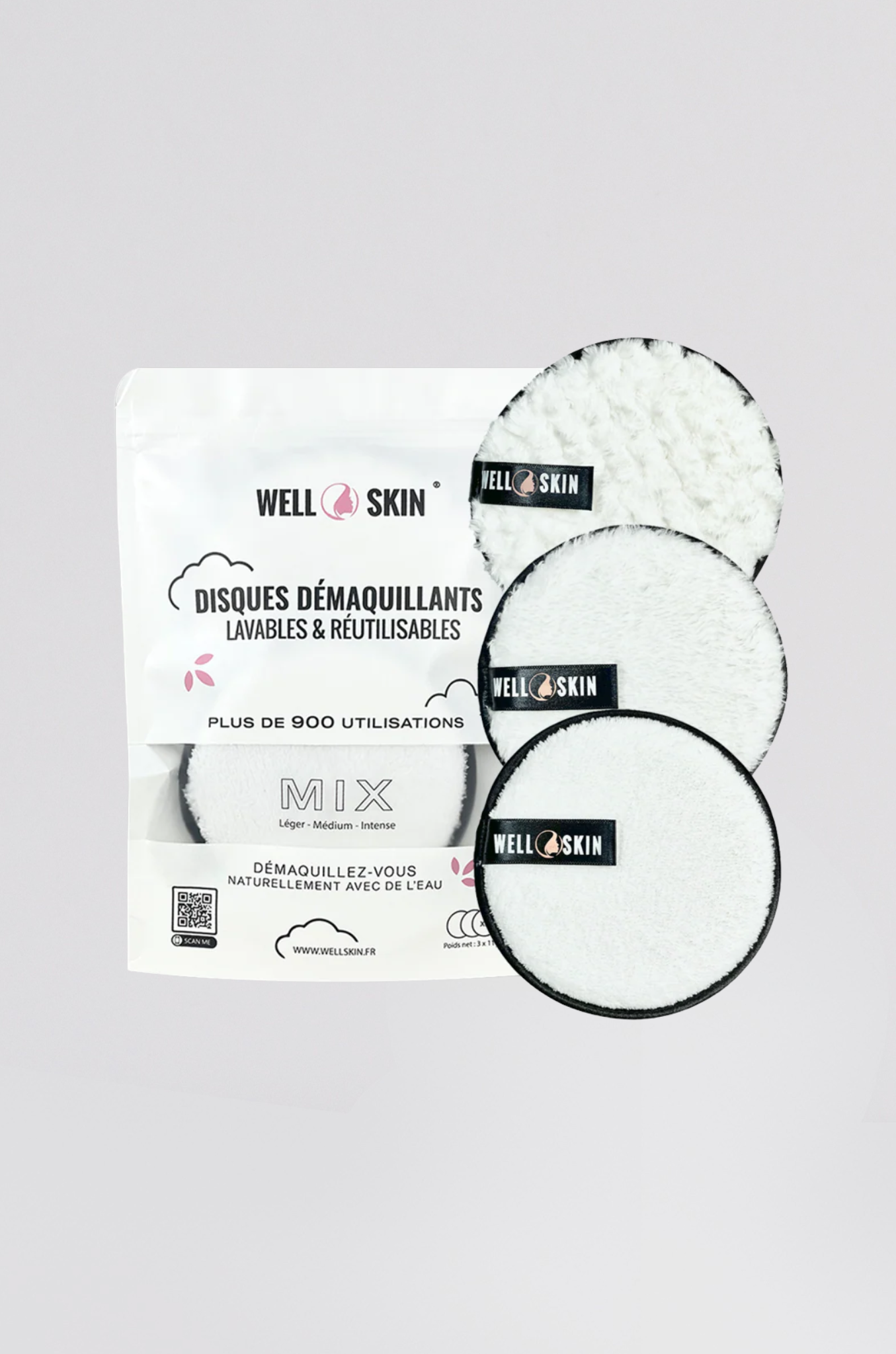 disque demaquillant reutilisable well skin (3) - Photo 1